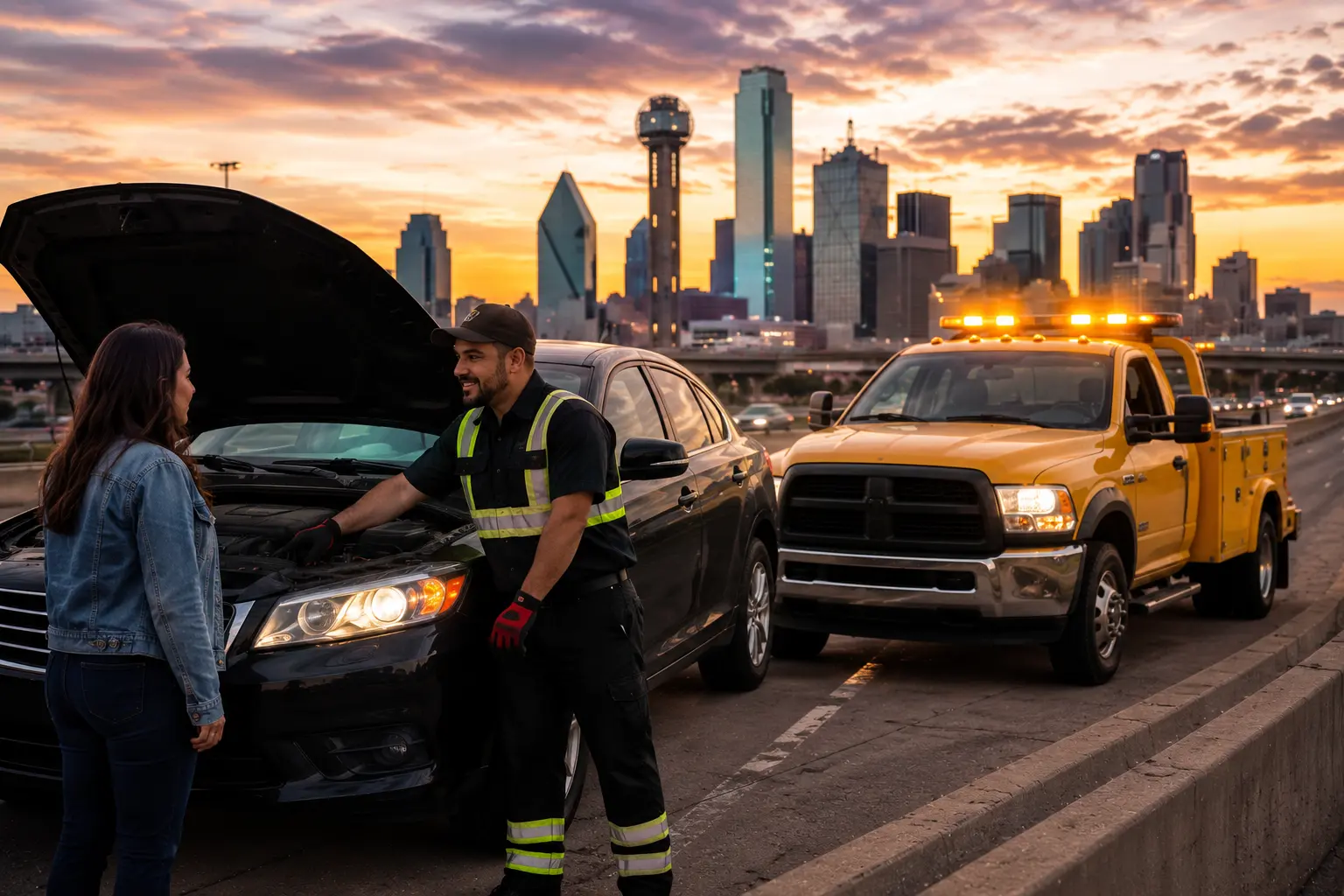 emergency roadside assistance DFW by Urgent Tow Network