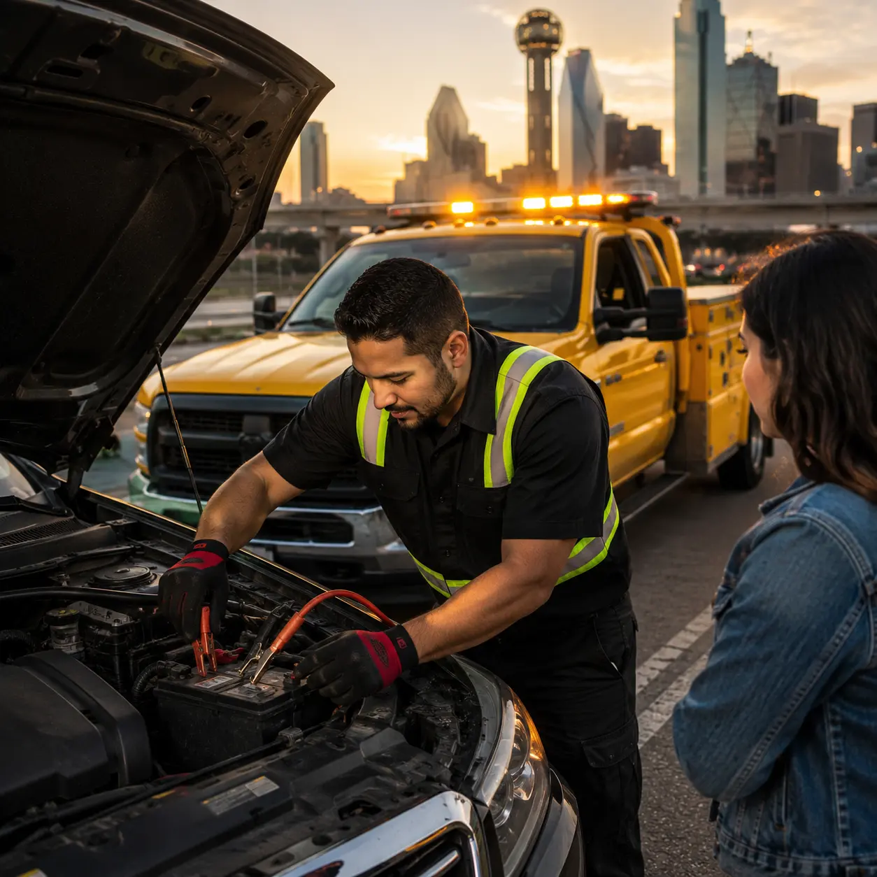 emergency roadside assistance jump start service DFW Dallas